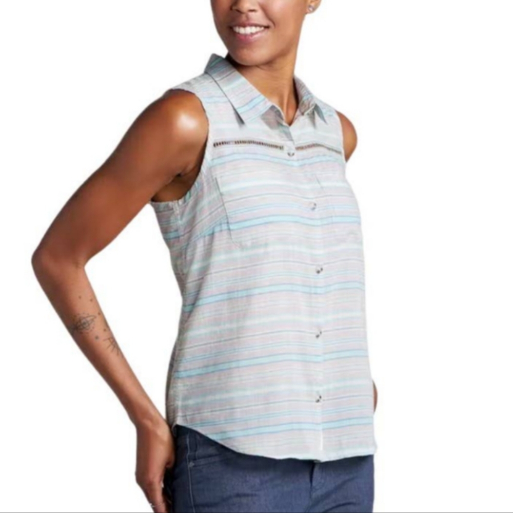 Toad&Co Airbrush SL Deco Shirt 100% Organic Cotton Size XL